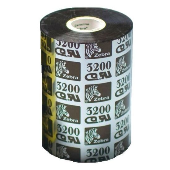 Zebra 3200 Premium Wax/Resin festékszalag 40mm x 450m - közepes és ipari címkenyomtatókhoz